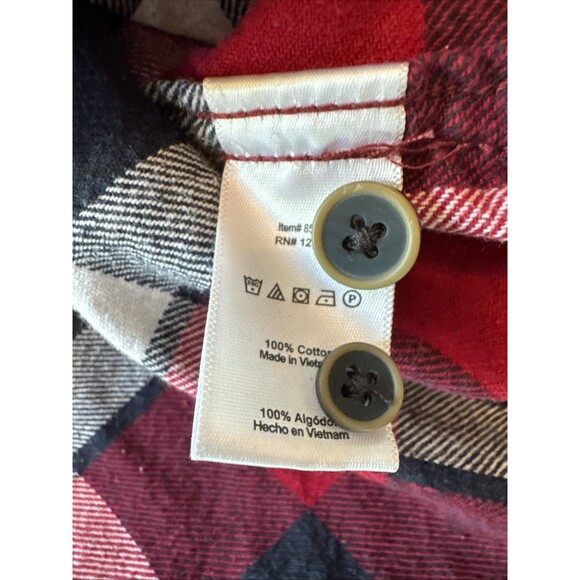 Jachs Shirt Mens Large Tall Red Black Heavy‎ Flannel Plaid Grunge Hipster 90s - Picture 7 of 10